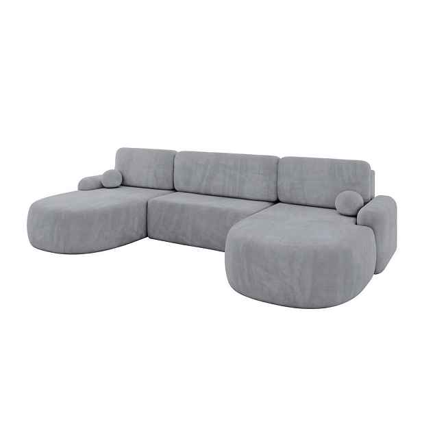 ALTDECOR SEDACÍ SOUPRAVA s funkcí spaní a úložným prostorem LIRA-U - 335x172x89 šedá