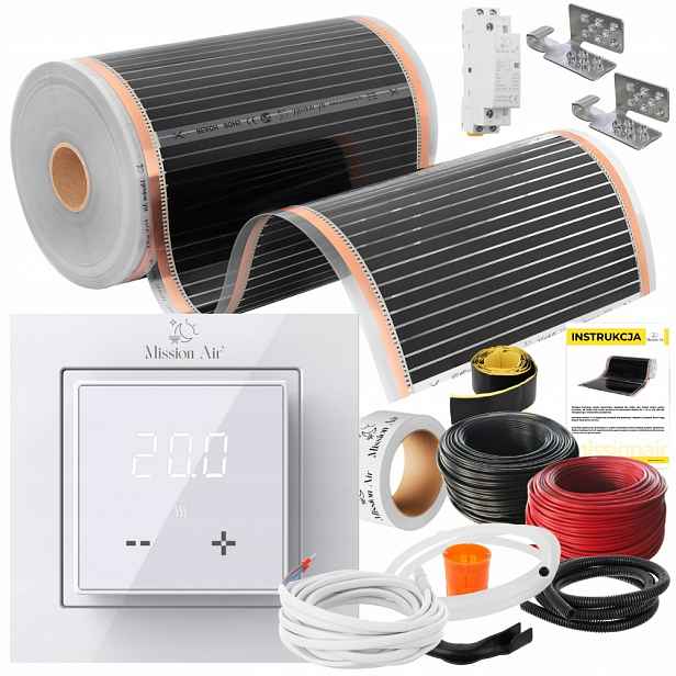 Set Mission Air Fólie Vyhřívací Podložka Infračervená 50 cm I 160 W/m² 28 m² Ptc