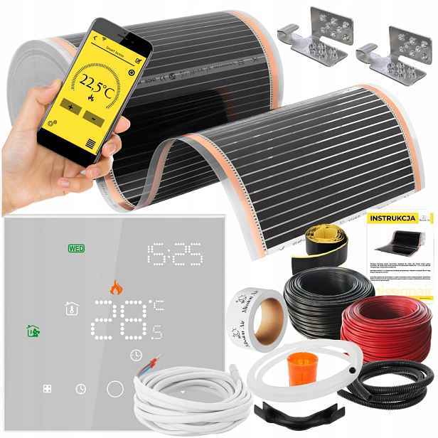 Set Mission Air Fólie Vyhřívací Podložka Infračervená 50 cm I 160 W/m² 7 m² Ptc
