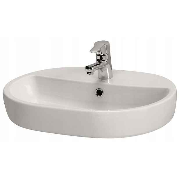 Keramická umyvadlová deska Caspia Oval 60 cm Cersanit