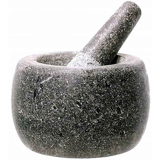 Kuchyňský hmoždíř Granitový kamenný s paličkou Výška 10 cm Jade Temple