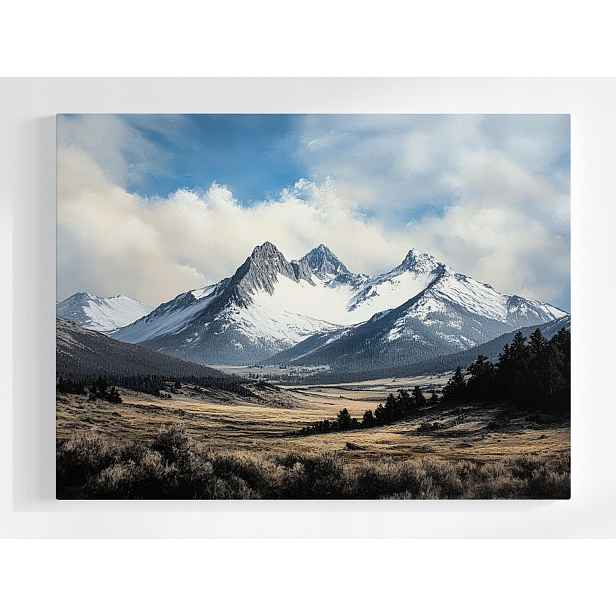 Plakát Krajina Hory Vrcholy Sníh Příroda 100x75