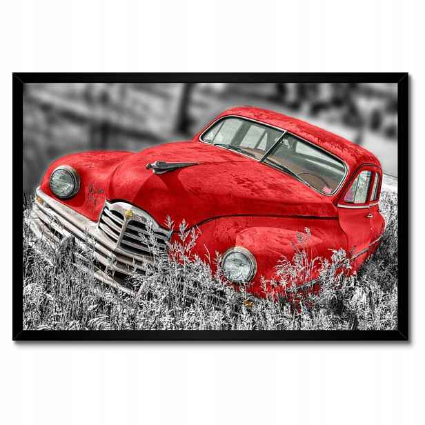Plakáty v rámu 60x40 Červené staré auto