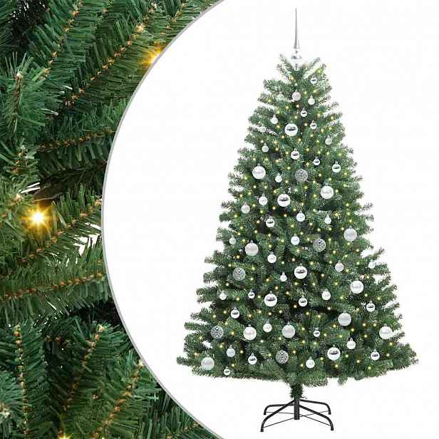 vidaXL Umělý Skládací Vánoční Strom Zelená 180 cm PVC a kov