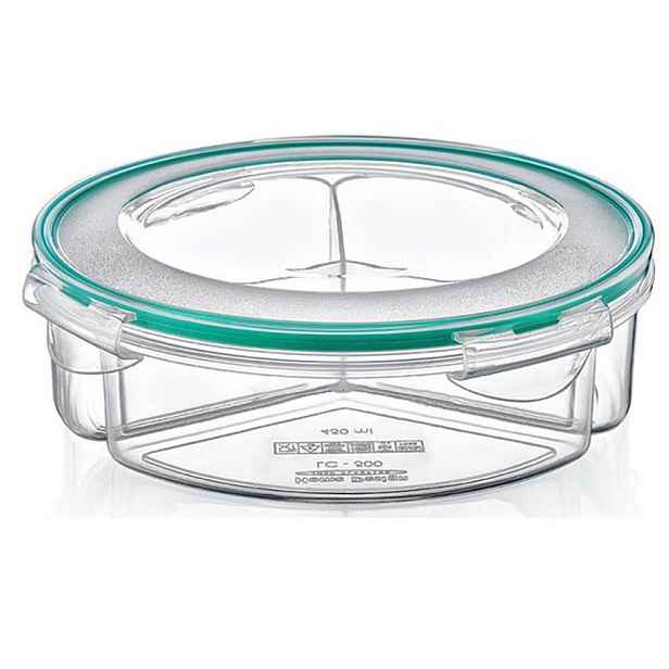 box 1,35l FRESH dělený(3x0,45l),klick d21x6cm,transp.plast