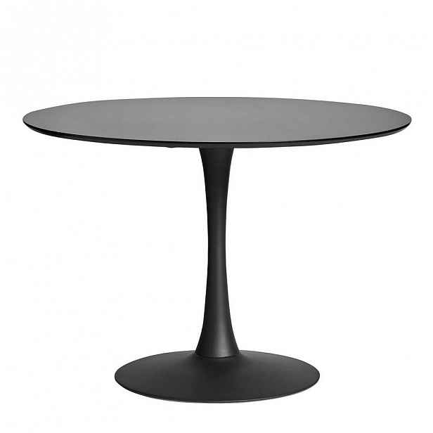 Kulatý černý jídelní stůl Marckeric Oda, ⌀ 110 cm