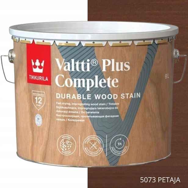 Tikkurila Laková Obruba Valtti Plus Complete 9L Barva 5073 Petaja