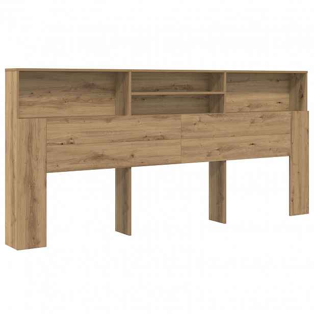 vidaXL Čelo postele se skříňkou Artisanový dub Kompozitní dřevo
