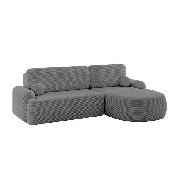 ALTDECOR ROHOVÁ SEDAČKA s funkcí spaní a úložným prostorem LIRA-L - 264x172x89 tmavě šedá