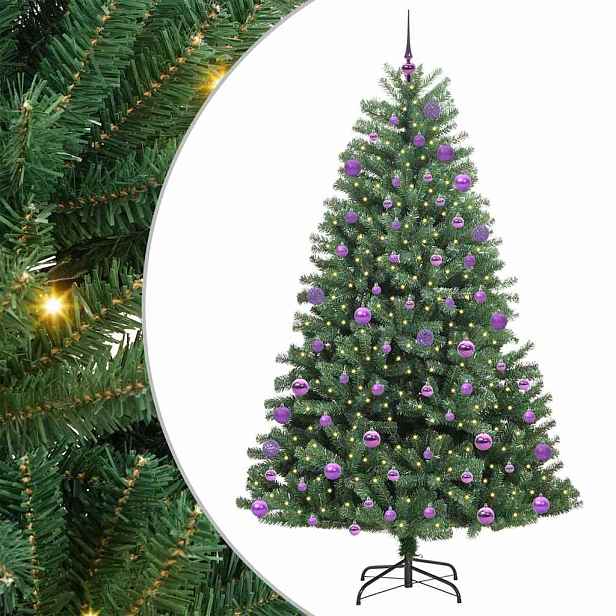 vidaXL Umělý Skládací Vánoční Strom Zelená 180 cm PVC a kov