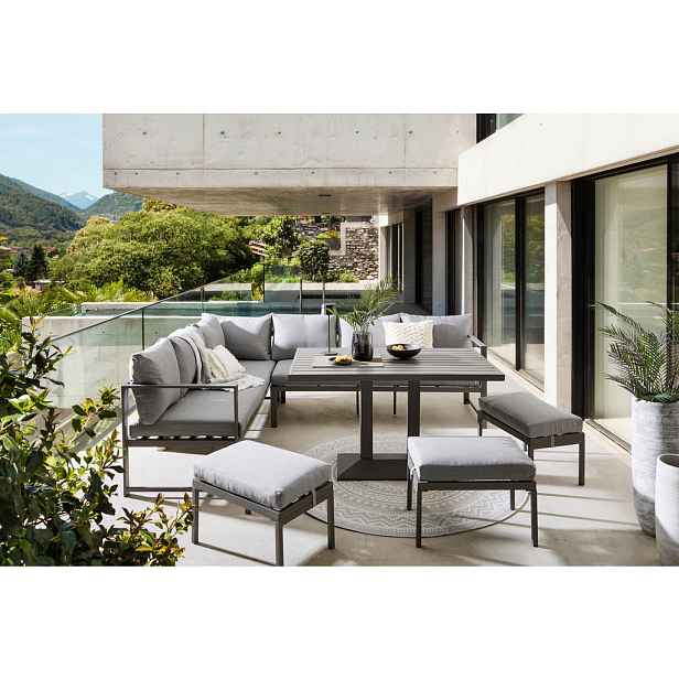 Ambia Garden ZAHRADNÍ JÍDELNÍ SET kov, textil