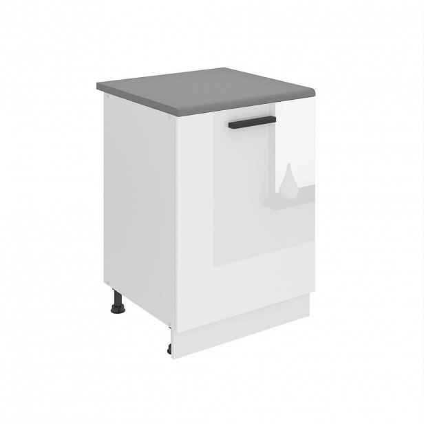 B BELINI GROUP KUCHYŇSKÁ SPODNÍ SKŘÍŇKA 60 cm SD s pracovní deskou, 1 dvířka, Bílá lesklá