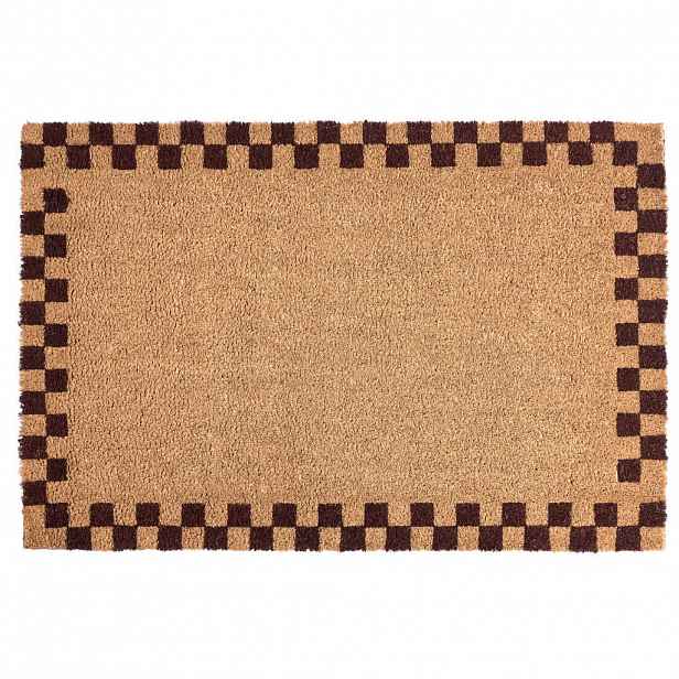 Beliani ROHOŽKA Béžová/Hnědá 60/90 cm Kokosová vlákna Sagada