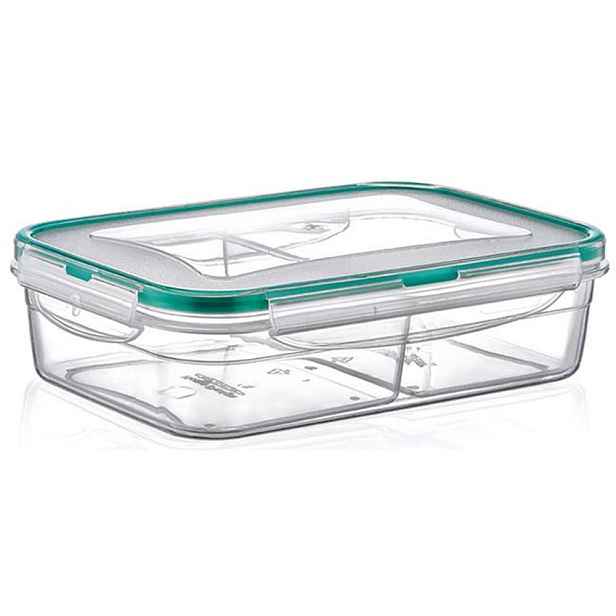 box 1,0 l FRESH dělený(2x0,5l),klick 21x14,5x6cm,transp.plast