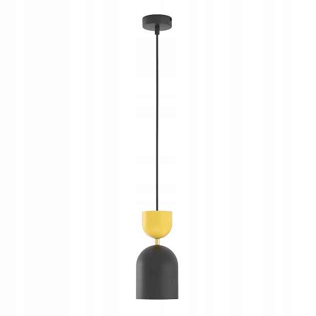 Dekorativní závěsná lampa černo-oranžová E14 1x10W Gaudi Emibig