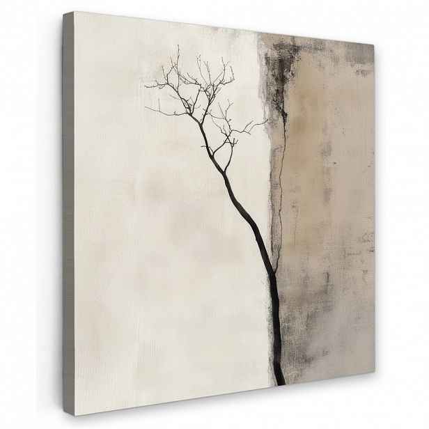 MuchoWow OBRAZ NA PLÁTNĚ Wabi sabi - Rostlina - Béžová 20x20 cm