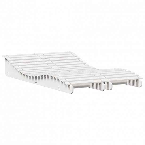vidaXL Zahradní lehátka 2 ks bílá 205x60x31,5 cm masivní borové dřevo