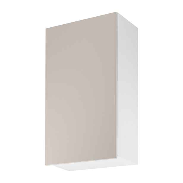 Vysoká horní kuchyňská skříňka SALERNO - šířka 60 cm, bílá / béžová, levé provedení