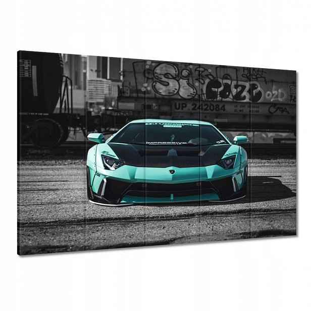 Obrazy 100x70 Tyrkysové Lamborghini