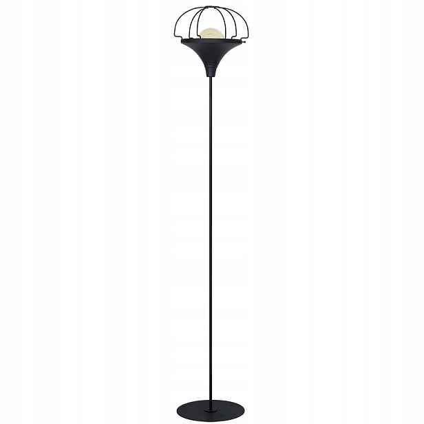 Stojací lampa loftová černá kovová do obývacího pokoje 175 cm Aldex