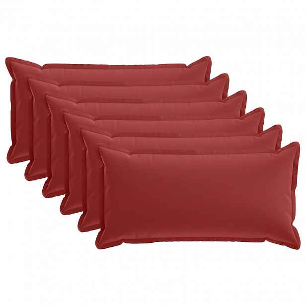 vidaXL Povlak na polštář 6 ks HOUTEN Víno Červené 40 x 70 cm Polyester