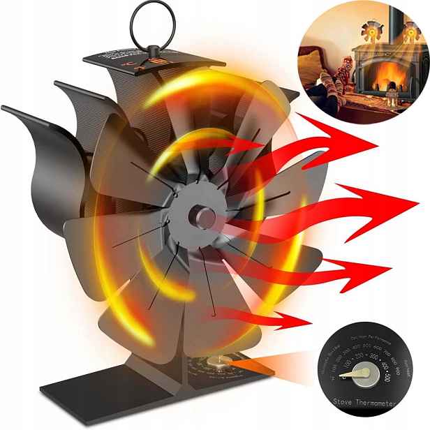 Krbový Ventilátor Termoelektrický Ventilátor Napájený Teplem Turbína Slim