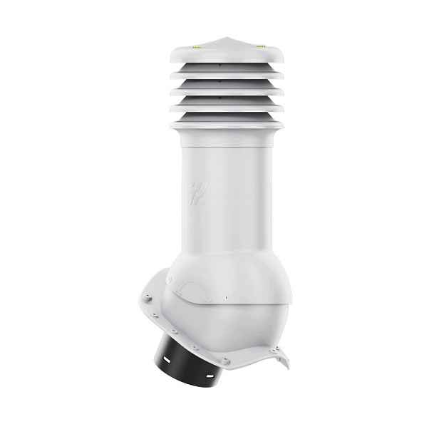 Větrací komín HiVent fi 125 mm pro plechovou střešní krytinu, profil X, šedý