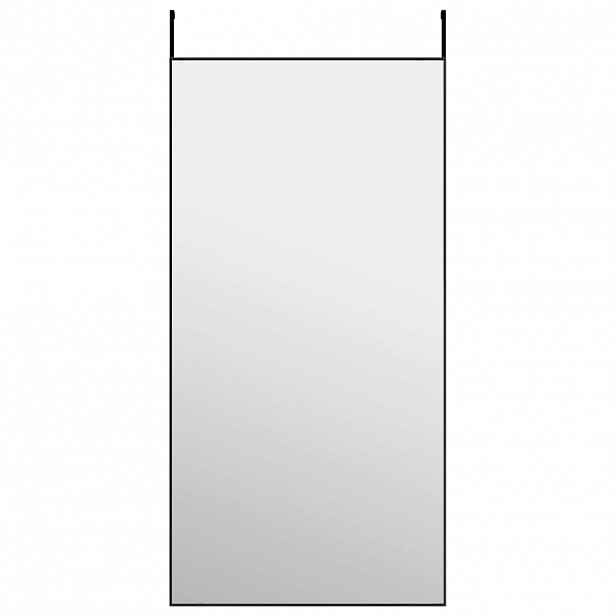 vidaXL Zrcadlo na dveře černé 50 x 100 cm sklo a hliník