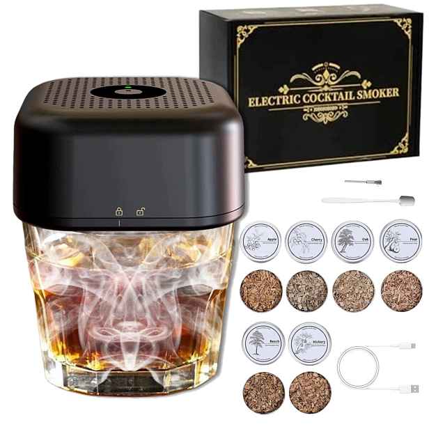 Sada Na Uzení Whisky Smoker Elektrický Dřevěný dárek pro něj