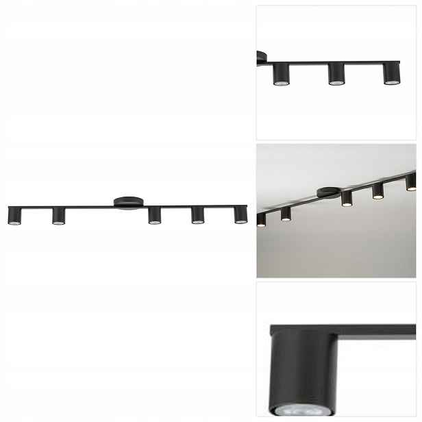 Stropní Sky černá bodová jídelní lampa s zlatým leskem Sigma Lighting