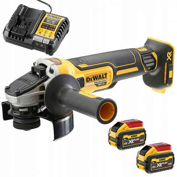 Úhlová bruska DeWALT DCG405N napájecí sada DCB1104+ 2xDCB547 9Ah