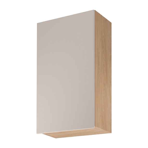 Vysoká horní kuchyňská skříňka SALERNO - šířka 60 cm, dub / béžová, levé provedení