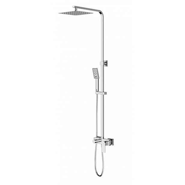 OMNIRES Baretti - Sprchový set s baterií, 20x20 cm, 3 proudy, chrom BA7844CR