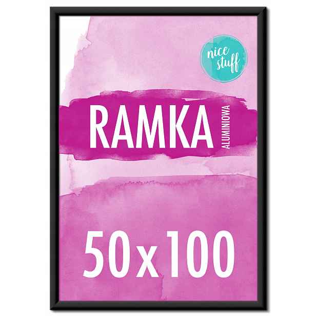 Rámeček na fotografie 50x100 Rámečky na fotografie velký Hliníkový Černý 100x50