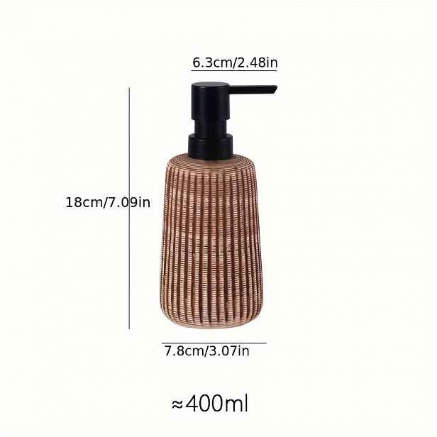 TEMU Elegantní Keramický Dávkovač Mýdla 400ml - Bez Ftalátů, Volně Stojící Koupelnu & Kuchyni