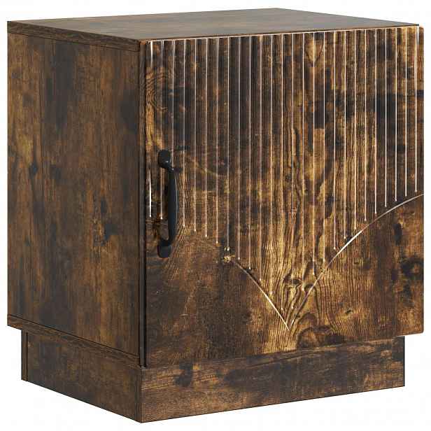 vidaXL Noční stolek Kouřový dub 43 x 34,5 x 47 cm Kompozitní dřevo