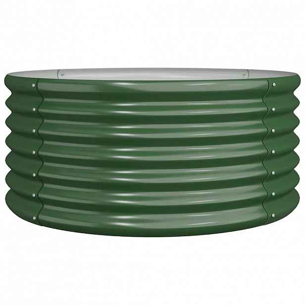 vidaXL Zahradní truhlík pozinkovaná ocel 80 x 80 x 36 cm zelený