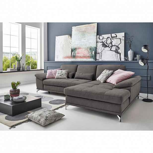 Sit & More ROHOVÁ SEDAČKA, textil, šedá