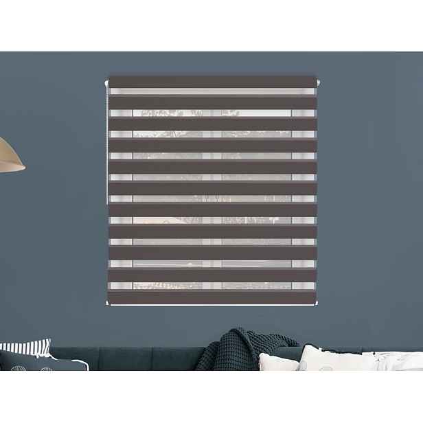 FEXI Roleta Den a noc, Blackout Grafitová, A 3505e, 190x48 cm