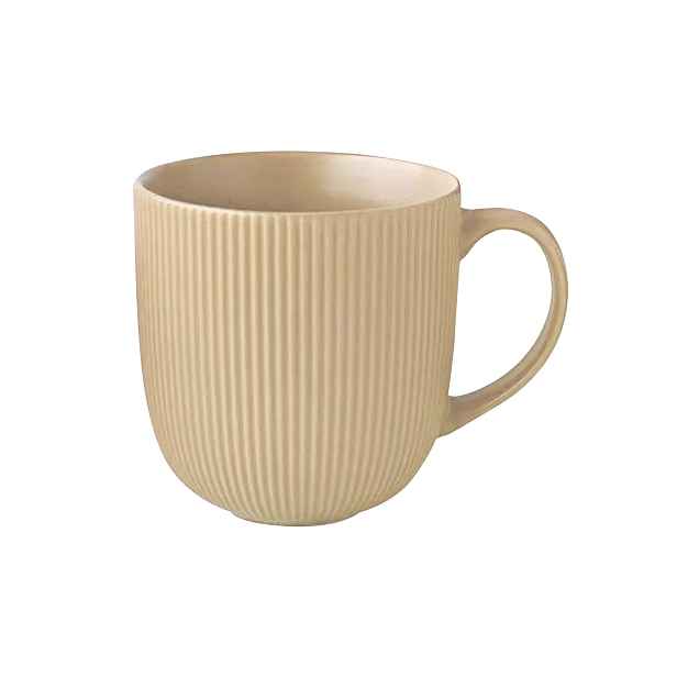 Keramický hrnek 510ml KITCHISIMO žebrovaný béžový