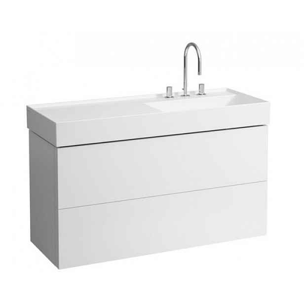 Koupelnová skříňka bez umyvadla Kartell LAUFEN  118x450x60 cm bílá mat H4076490336401