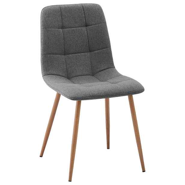 Stylife ŽIDLE, tmavě šedá, přírodní barvy