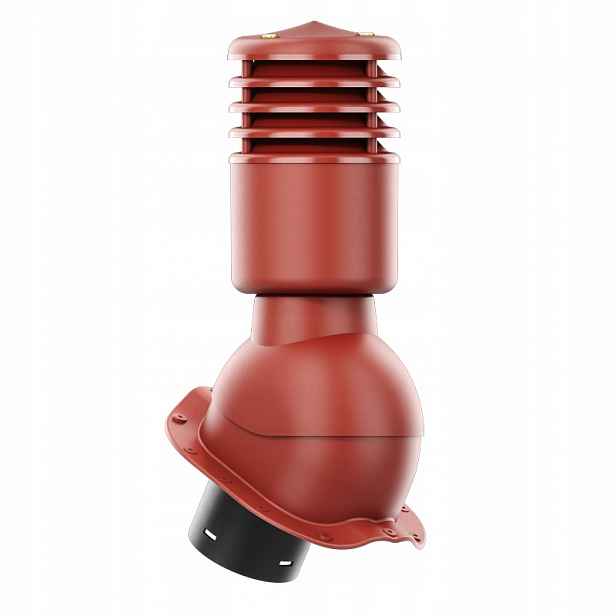 Větrací komín Smartline profil F fi 125 mm, zateplený, červený