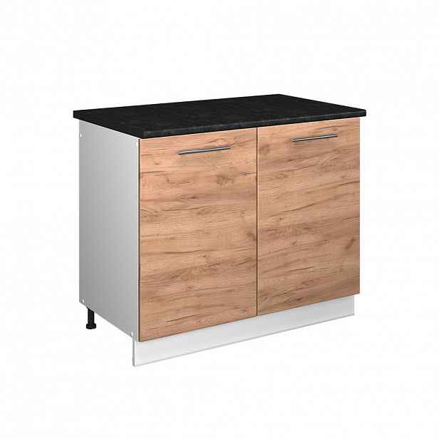 Vicco SKŘÍŇKA POD DŘEZ Fame-Line, Zlatý mocný dub/Bílá, 100 cm, PD Antracit