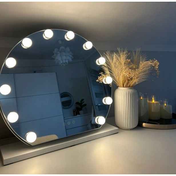 Zrcadlo/zrcadlo Led make-up koupelna 12 diod stmívač změna barvy Altori