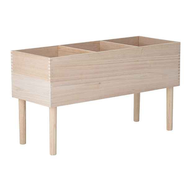 Knihovna z masivu pavlovnie ve světle přírodní barvě 91x50x35 cm Douve – Bloomingville