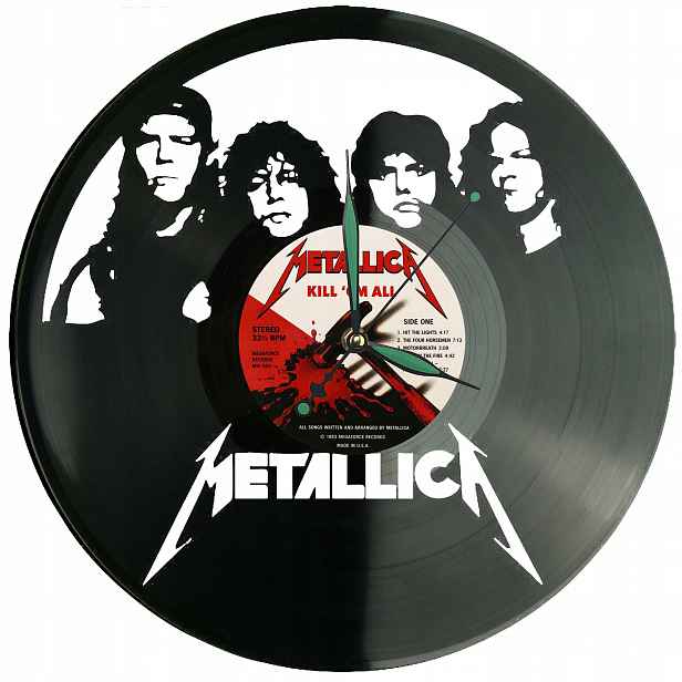 Metallica Dárek Originální dekorace do domu Hodiny z vinylové desky