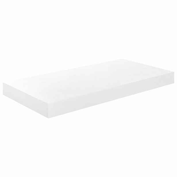 vidaXL Plovoucí nástěnná police bílá vysoký lesk 50 x 23,5 x 3,8 cm MDF