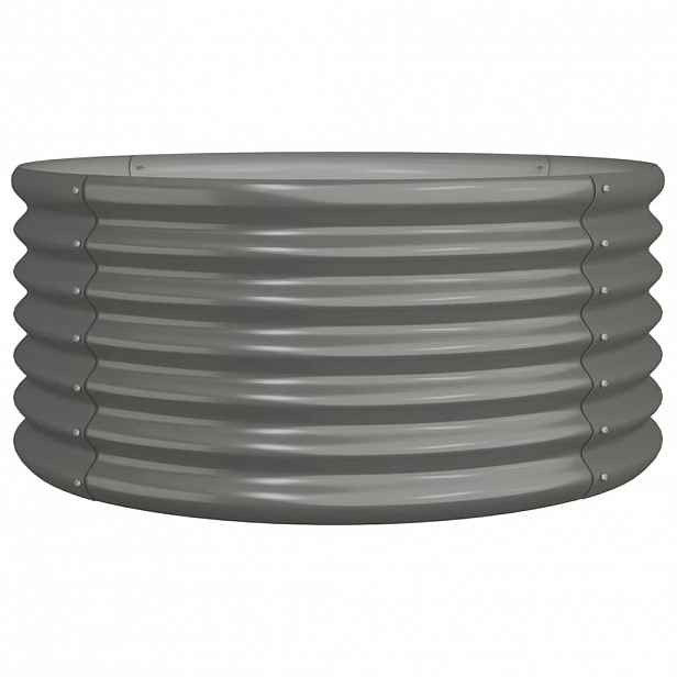 vidaXL Zahradní truhlík pozinkovaná ocel 80 x 80 x 36 cm šedý