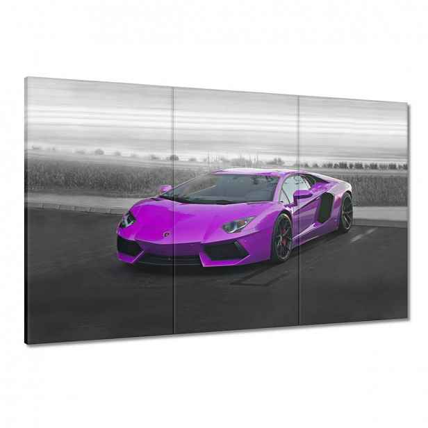 Obrazy 120x80 Růžové sportovní auto